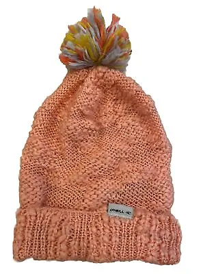 O’neill Knit Hat Pom-Pom Pink Woman’s One Size • $6.99