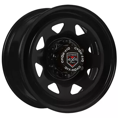 Extreme 4x4 Steel Wheel 16x7  6/139.7 42P Black 106.1 Fit Ford Ranger BT50 + Cap • $112.90