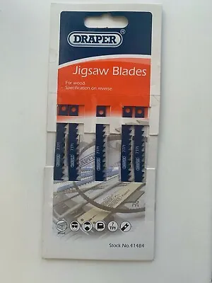 £7.99 • Buy JigSaw Blades For Wood, Draper 41484 62mm 7TPI Tungsten Alloy Steel, X 5pcs