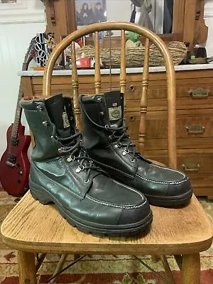 Cabelas Kangaroo Featherlight Green Leather Boots Gumlite Vibram Mens Sz 12W • $150