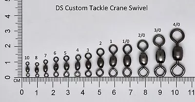 50 Pcs Crane  Swivel  Size 8 To 4/0 Fishing Tackle Connector • $5.99