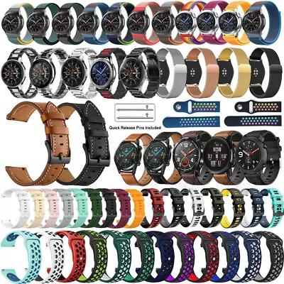 Leather Bracelet Strap Band For Samsung Galaxy Watch 46mm SM-R800 / Watch3 45mm • $8.55