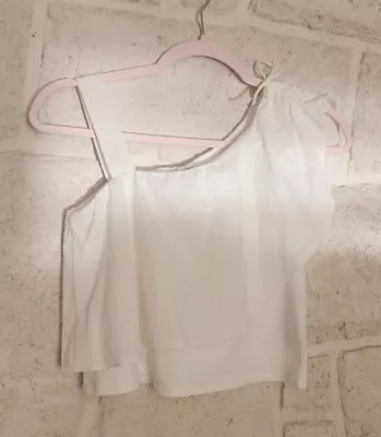 Zara White Cotton Strapless Summer Top Girls Size 13-14 Years • $12