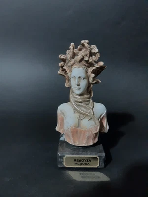 $42 • Buy Medusa Bust Head Statue Greek Mythological Monster Handmade Sculpture 14cm