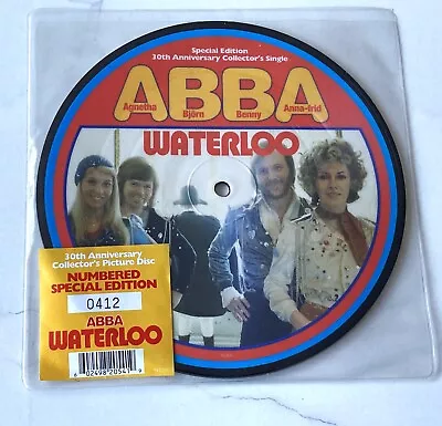 ABBA Waterloo 2004 EU  7  VINYL PICTURE DISC 40th ANNIVERSARY EUROVISION • £39.99