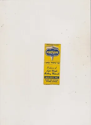 Buildex-ottawaks- Matchbook Cover   • $1.65