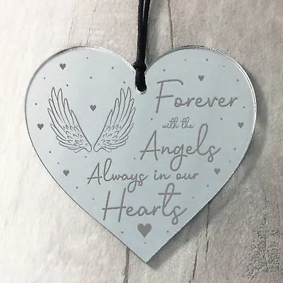 £4.99 • Buy Memorial Gift For Dad Mum Nan Grandad Engraved Heart Angel Memory Plaque