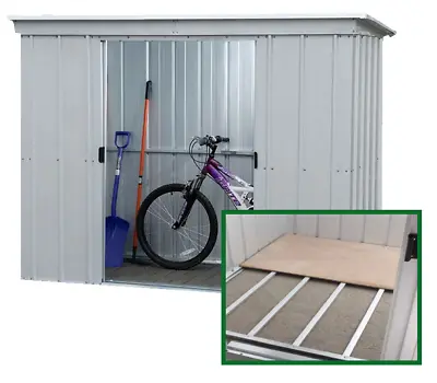 8x4 METAL GARDEN SHEDS FLOOR FRAME YARDMASTER SHED 8ft X 4ft PENT STEEL STORAGE • £349.94