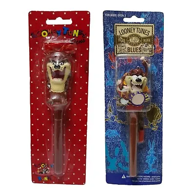 $19.99 • Buy Lot Of 2 NEW Looney Tunes TAZ Figure Pen By Sunkisses Hawaii Pen Party 1990s