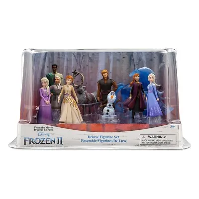 Disney Store Authentic Frozen 2 Deluxe Figurine Playset 10 Figure Esla Anna Olaf • $29.99