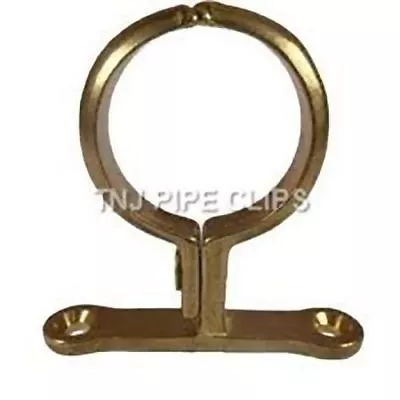 10 X Cast Brass SCREW ON Brackets - Pipe Clip 15mm 22mm 28mm 35mm 42mm 54mm • £7.35