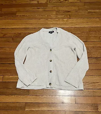 $13.60 • Buy Lands' End Cardigan Sweater Womens Size Small Beige V Neck Button Front