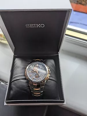 Seiko Coutura Solar Men's Two Tone Bracelet Watch Fantastic Condition. • £285