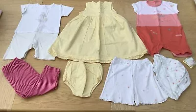 Mothercare - Baby Girl Summer Clothes Bundle - 7 Items 1 New - Age 12-18 Months • $8.83