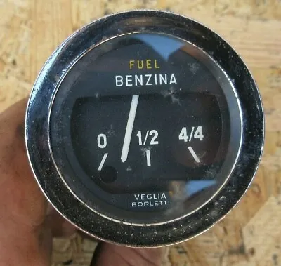 Vintage Fiat 124 Fuel Gauge For Spider Ferrari Maserati VEGLIA BORLETTI 1 • $79.20