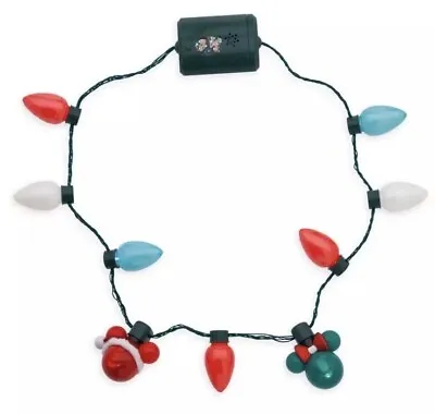 Disney Mickey & Minnie Mouse Animated Glow Christmas Holiday Light Up Necklace • $19.99