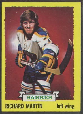 1973-74 Topps #155 Richard Martin Buffalo Sabres • $2.39