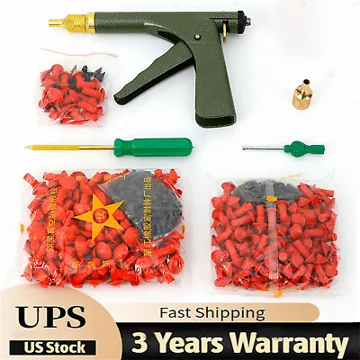 Tire Plugger Tubeless Tire Wheel Repair Gun Kit Mushroom Plug Probe Nozzle! • $36.10