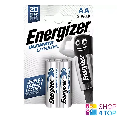 2 Energizer Aa Ultimate Lithium L91 Batteries 2bl 1.5v Mignon Stilo Lr6 2041 New • $16.59