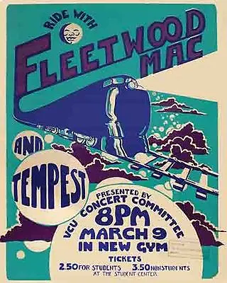 $19.99 • Buy Vintage Looking  Fleetwood Mac    1970's Concert Tour Poster