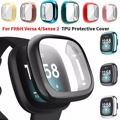 All-Around Full Screen Protector Soft TPU Case Cover For Fitbit Versa 4 /Sense 2 • $12.99