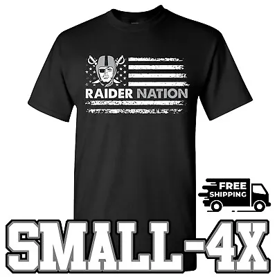 Las Vegas Raiders Shirt T-Shirt Football Oakland Los Angeles Raider Nation  S-4X • $22.99