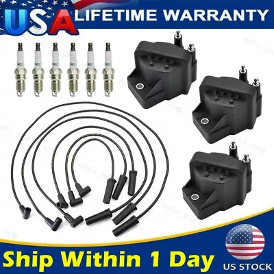 3 Ignition Coil DR39 & 6 Spark Plug & Wireset For 96-08 Buick Lucerne Chevy 3.8L • $78.99