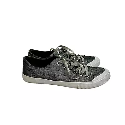 Women's Silver Sparkle Low Top Sneakers Mossimo Supply Co Size 9 Casual Shoes • $8