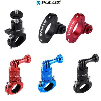 PULUZ Aluminum Bike Motorbike Handlebar Adapter Mount Bracket For GoPro Hero • $6.21