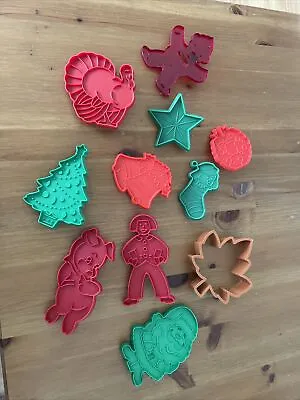 $5.99 • Buy 11 Vg Turkey Green Brown Red Plastic Cookie Cutter Thanksgiving Porky Pig￼ Xmass