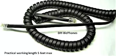 25-Pack Lot Mitel Black Handset Cord 5200 5300 6900 Series IP Phone Curly 9Ft • $39.99