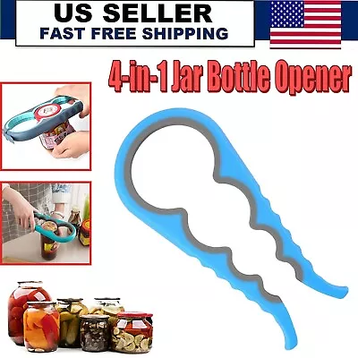 1PACK Jar Opener 4-In-1 Quick Lid Bottle Cap Grip Twister Remover Kitchen Tool • $5.97