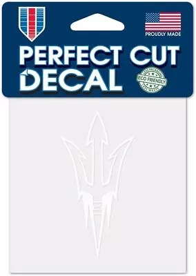 Arizona State Sun Devils 4x4 Perfect Cut Decal Sticker Clear White Auto Truck • $6.75