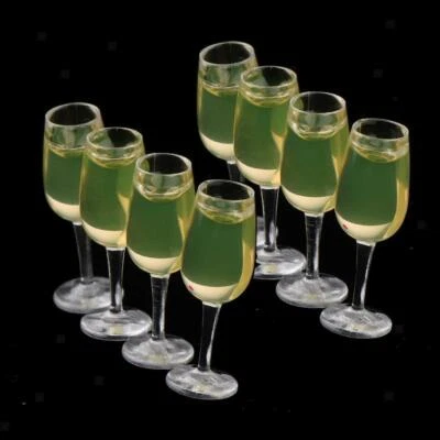 £7.04 • Buy Lots 8 1/12 Miniature Plastic Wine Glasses Kit Dolls House Kitchen Accs