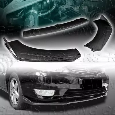 Universal Carbon Style Front Bumper Lower Body Kit Splitter Spoiler Lip 3-pcs • $33.95