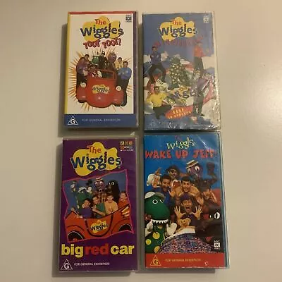 4x The Wiggles VHS PAL: Toot Toot! / Wiggledance! / Big Red Car / Wake Up Jeff! • $89.99