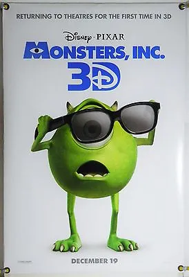 Monsters Inc 3d Ds Rolled Original One Sheet Movie Poster Rr2012 (2001) • $20