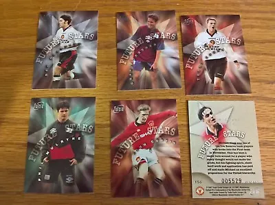 Futera Football Cards: Manchester United Future Stars Limited Ed Set Of 6 Silver • £3.99