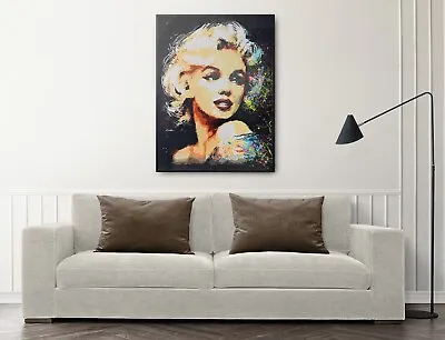 Captivating Marilyn Monroe: Original Hand Oil Painting Iconic Hollywood Art Ti • £299.99