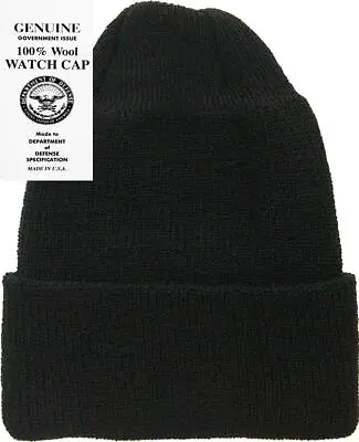 Mcguire Gear 100% Wool Watch Cap Beanie - Military Style Made In USA (One Size) • $27.99