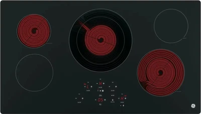 $699 • Buy GE JP5036DJBB 36 Inch Electric Cooktop With 5 Radiant Elements With Power Boil
