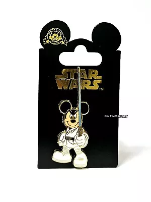 Disney  Star Wars Mickey Mouse Pin As Jedi Luke Skywalker With Lightsaber New • $9.95