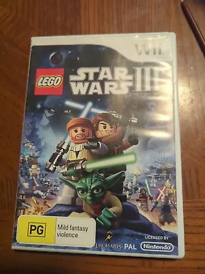 Lego Star Wars 3 - The Clone Wars - PAL - Nintendo Wii - Complete With Manual • $10