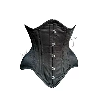 Heavy Duty Steel Boned Corset Women Under Bust Waist Training  Cotton Corset • £19.99