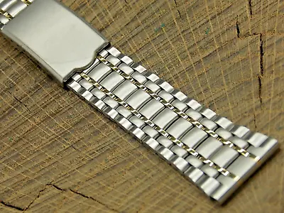 Cardinal NOS Unused Vintage Watch Band Deployment 2 Tone Stainless Steel 20mm • $51.39