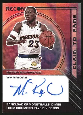 2022-23 Panini Recon Claim To Fame Signatures #15 Mitch Richmond Auto /125 • $18