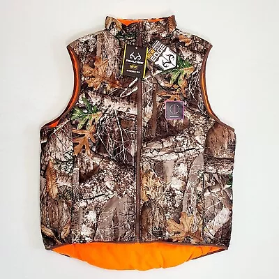 $29.99 • Buy Realtree Edge Reversible Camouflage Blaze Orange Hunting Vest Two Layer Pockets