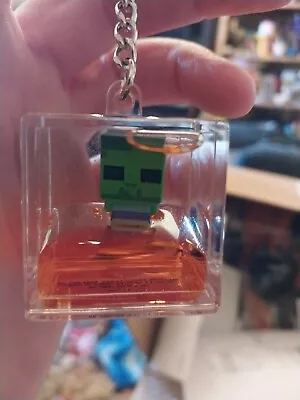 Minecraft Tsunameez Zombie Orange Liquid Acrylic Keychain In Hand Fast Shipping • $9