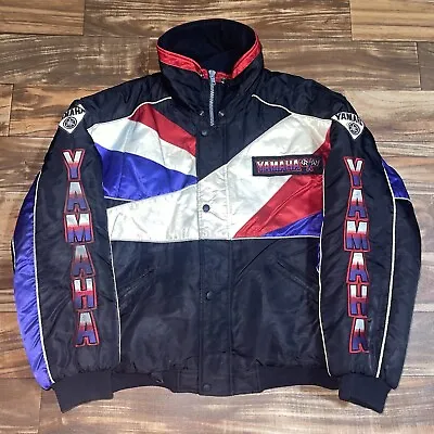 Vintage Yamaha Cold Weather Gear Quilted Snowmobile Jacket Mens Size Large L • $139.99
