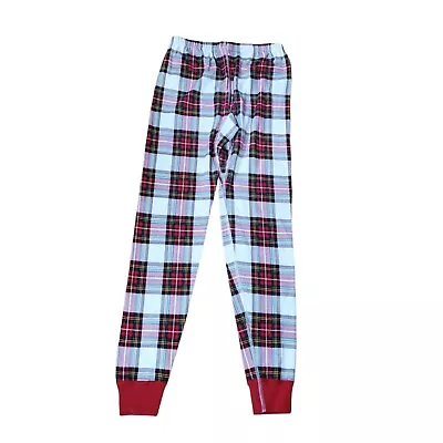 Hanna Andersson Pajama Pants Womens Medium Red White Tartan Plaid Holiday • $15.19